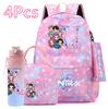 4Pcs/set 26 English Letter K-POP Printed Backpack Handbag Pencil Case 750Ml Water Bottler for Teenager Boy Girl Bookbag Schoolbag With Drinking Cup