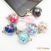 10 stykker 16 mm Tiny Star Glass Ball Charms Pendant DIY Craft rosa