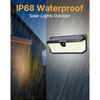 466LED 4000Lm Solar Lights Outdoor Waterproof for Security, 270° Angle & 3 Lighting Modes Motion Sensor Outdoor Lights IP68 Solar Light for Fence