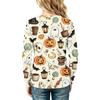Children's Halloween Print Long Sleeve Neck T-Shirt for Boys Girls
