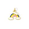 2 PCs Brass Charms 18K Gold Plated Colorful Enamel Cloud Meteor Lightning Weather Pendant For DIY Necklace Jewelry Making