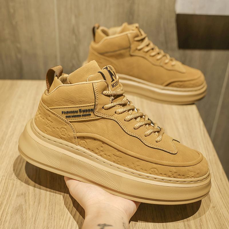 Men's Shoes for Autumn and Winter, High-end and Versatile Sports Sneakers, Men's Thick-soled Trendy Shoes, Men's Casual
