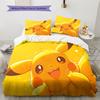 Biancheria da letto con motivo Pikachu Decorazione per la casa Regalo di compleanno (1 * copripiumino + 2 * federa, senza nucleo)