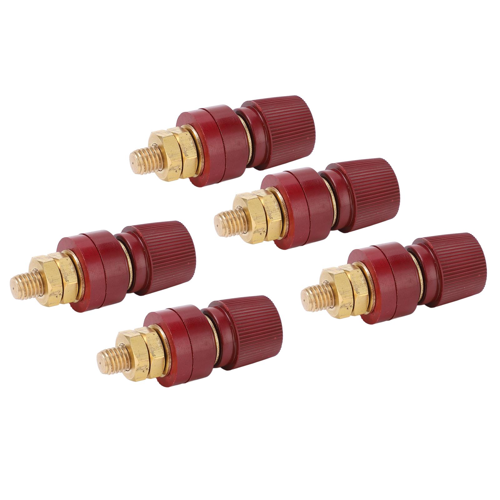 

5Pcs Brass Binding Post Nickel Plated Inverter Terminal for Electronic Instruments Automobiles