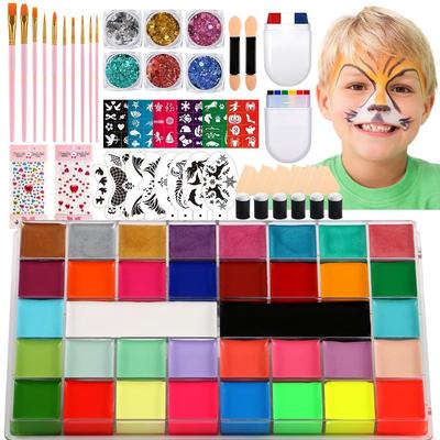 Cross-Border Popular Oil Paint Body and Face Painting Cream for Stage, Halloween, and Christmas.