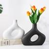 1pc Nordic Ceramic Vase Simple Flower Ornaments Home Decor Personality Plant Pot Living Room Desktop Decoration