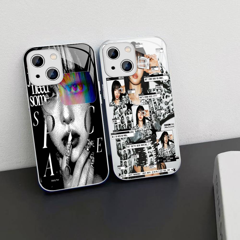 Popular K-pop Group L-Loona Y-Yves For IPhone 14 13 12 Mini 11 Pro XS Max X XR 14 Plus Tempered Glass Cover
