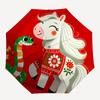 1pc Horse Snake Automatic Open/Close Umbrella Compact Folding Umbrella, All-Season Portable Umbrella for Women/Men, Perfect Gift for Birthdays