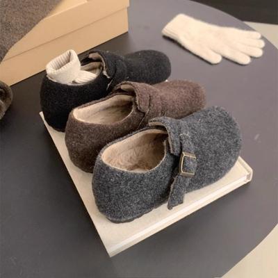 New Thick-soled and Fleece Warm Cotton Shoes for Women's Single Shoes