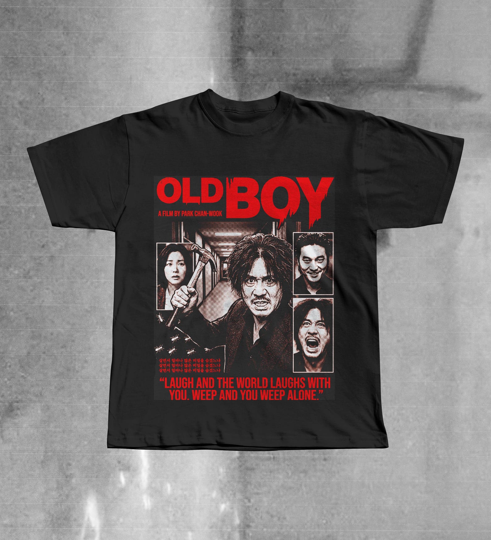 Oldboy Movie Poster T-Shirt | Park Chan-Wook Cult Film Tee 3XL