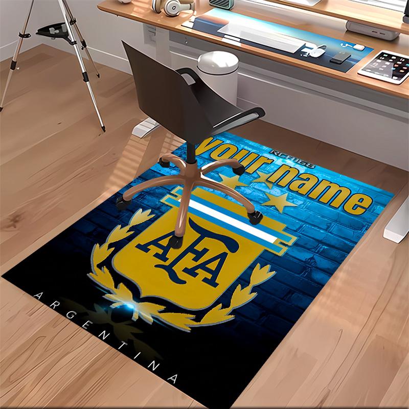 Custom personalization Argentine Football Association Print Area Rug - Soft, Washable Non-Slip Indoor Mat,Living Room,Home&Office Decorative Rug