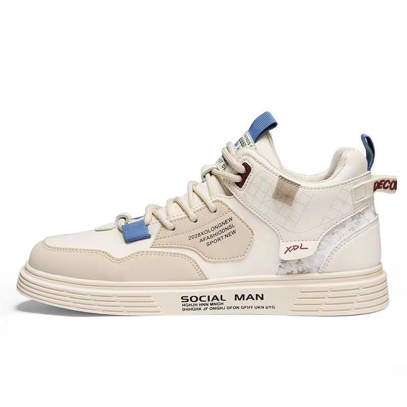 2023 Herbst/Winter Herren High-Top Casual Flats: Trendige Allround-Studenten-Sneaker