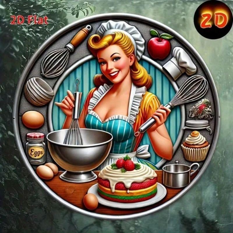 Metal Wall Art Decorative Sign Hanging Home Decor 20x20 cm