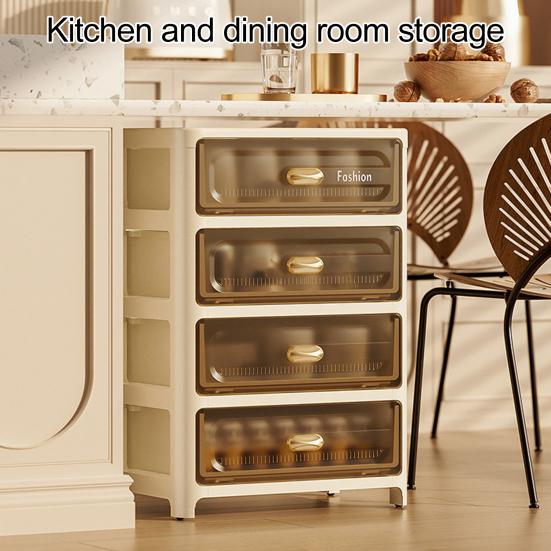 Storage Cabinet Strong Load-Bearing Heavy Duty Storage Organizer with Pulley Design Bedroom Living Room Decor