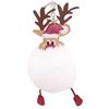 Christmas Deer Keychain Cute Reindeer Pom Pom Keyring Faux Fur Fluffy Plush Ball Charm for Handbag Backpack Purse Accessory