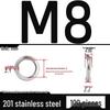 Verdickte 304/201 Edelstahl-Federring Elastischer Abstandshalter M3-M24