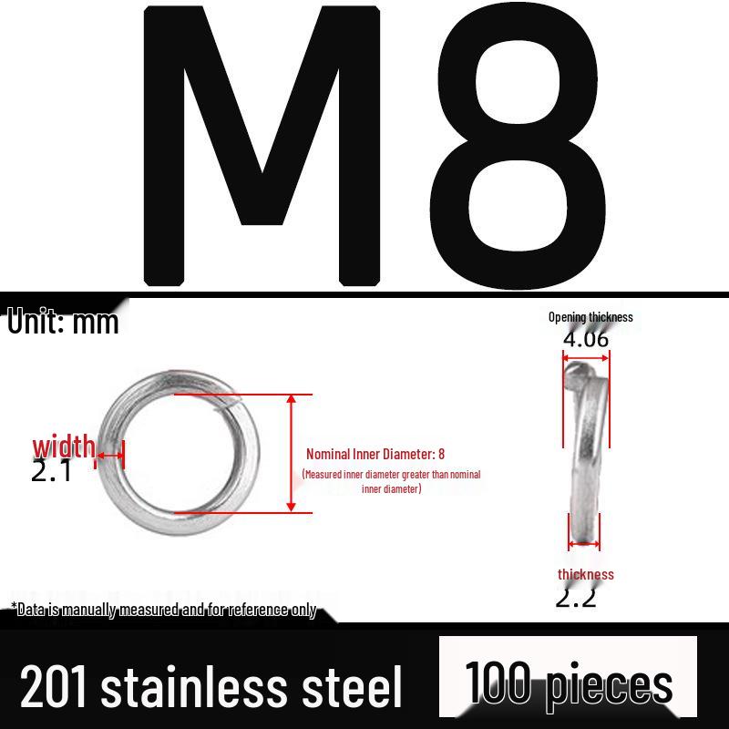Verdickte 304/201 Edelstahl-Federring Elastischer Abstandshalter M3-M24