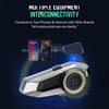 Hysnox H10 Motorcycle Helmet Intercom 10-Person Group Intercom Up To 2000M CVC Noise Reduction
