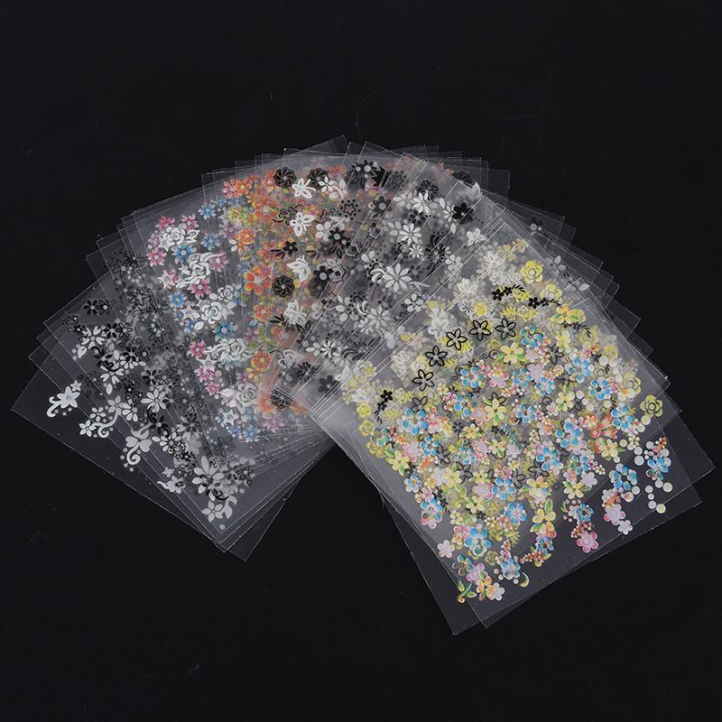 3D Nail Art Transfer Stickers 30 Sheets Flower Decals Manicure Decoration Tip