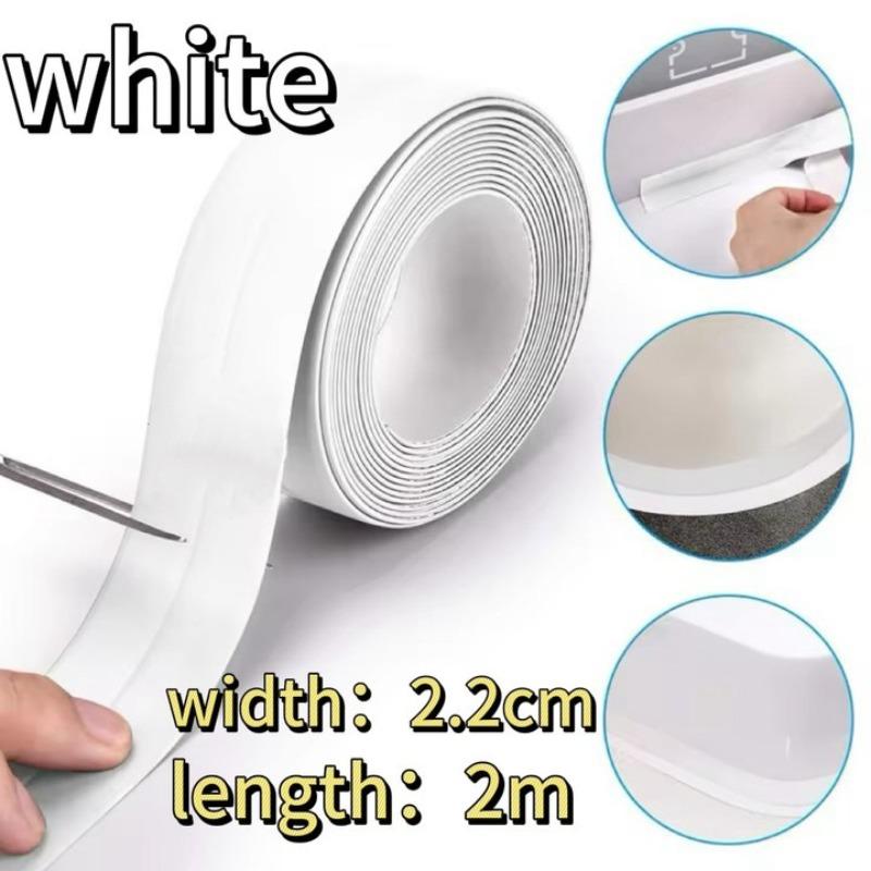 Bathroom Waterproof Wall Stickers Sealing Strip Tape Kitchen White Caulk Strip Tape PVC Self Adhesive Sink Mold Proof Seal Tape