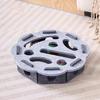 Interactive Puzzle Maze Box for Indoor Cats, Enrichment Activity Toy with 3 Balls for Self-Play and Energy Stimulation, Includes Scratching Surface