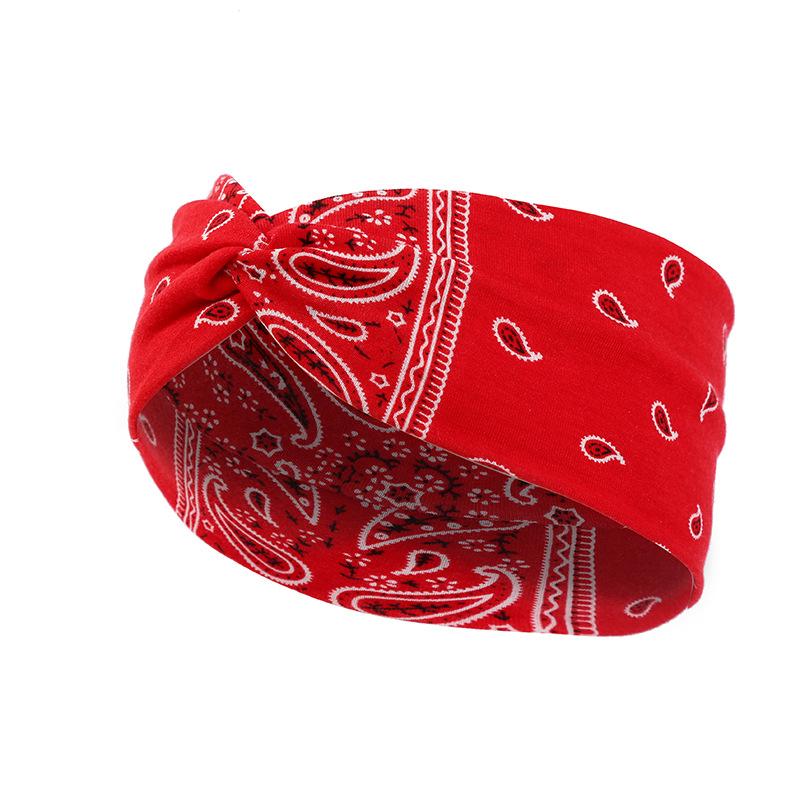 Paisley Cashew Flowers Hair Bands Pilates Elastic Yoga Headband Fitness Running Cycling Sweatband Turban Makeup Hair Hoop Makeup