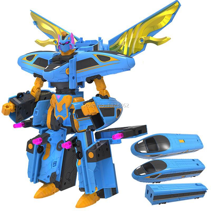 3 ÎN 1 China Cale Ferată de Mare Viteză Super Tren Robot Jucărie Transformabilă Tren Deformabil Figură de Acțiune CHSR Jucărie pentru Copii Jucării