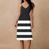 Women's Spaghetti Strap Backless Bow Loose Casual Beach Holiday Dress Sundress