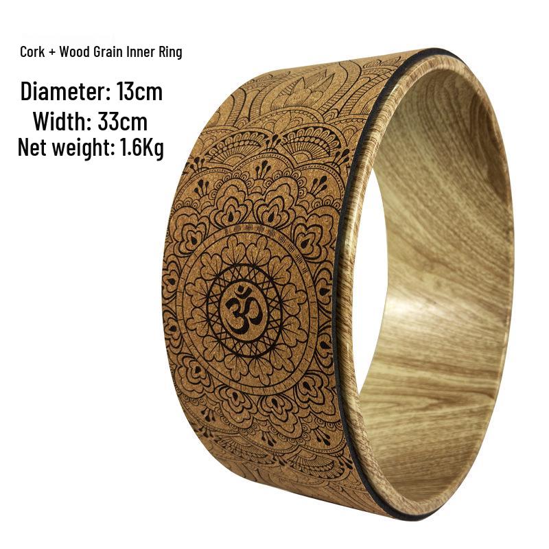 Yoga Wheel Shoulder Opener & Backbend Ring - Cork Pilates Circle for Flexibility & Fitness