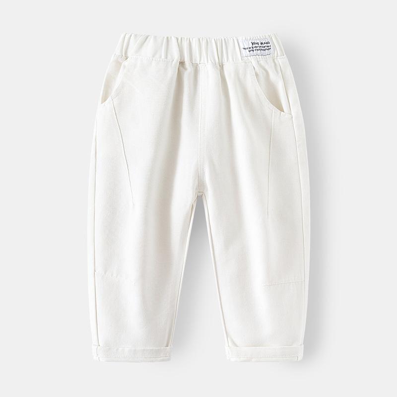 Children's Pants Boys' Pants Baby's Letter Logo Fashionable and Casual Solid Color Pants