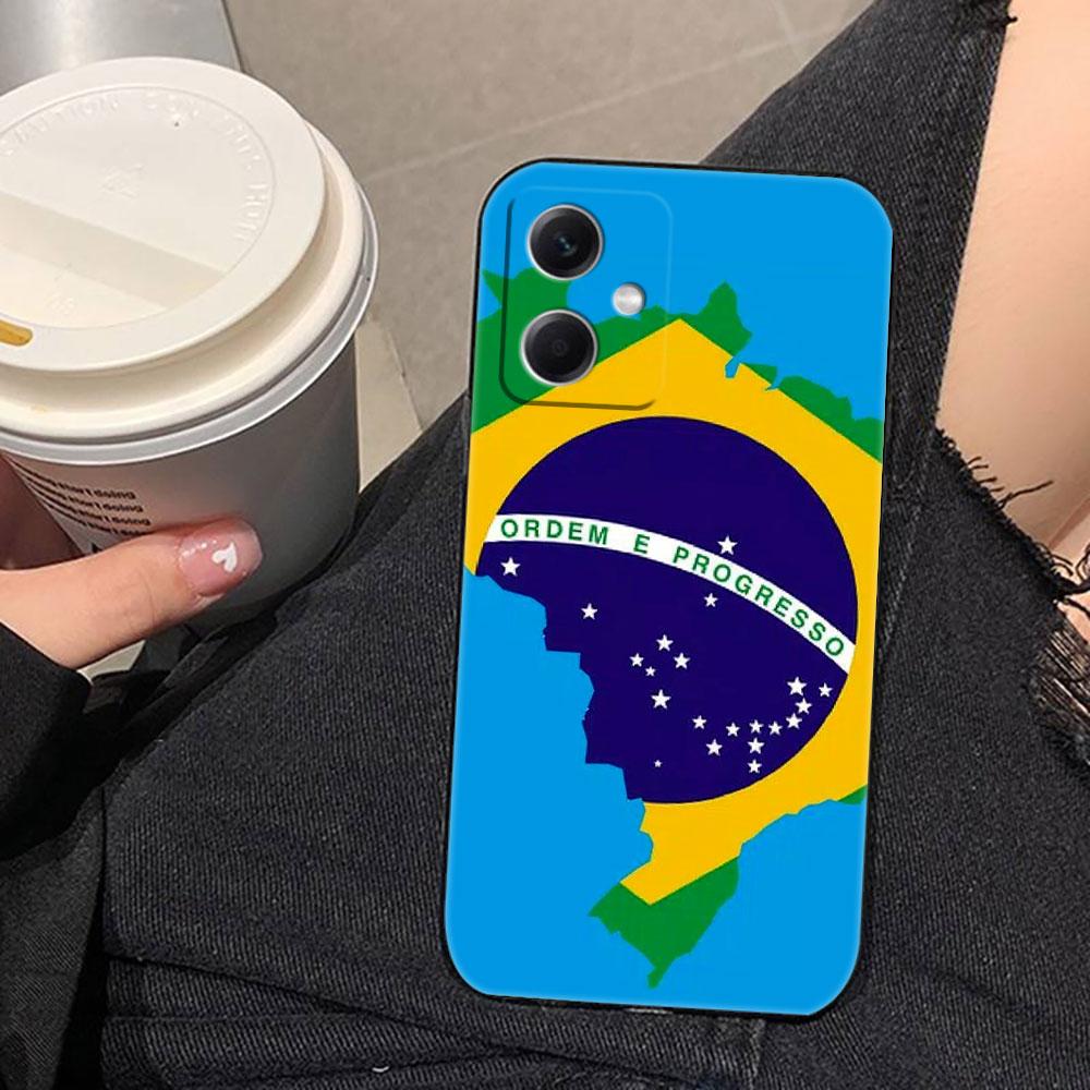 

National Flag Of Brazil Soccer Phone Case For Redmi Note 15 14 13 12 12S 11 11T 11S 10 9T 9 Pro Case Funda DIY Shell Capa Cover Redmi NOTE94G