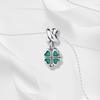 Four-leaf Clover Series Copper Metal Green Clover Plant Horseshoe Number Charm Bead Component Compatible With Do It Yourself Bracelet High Quality