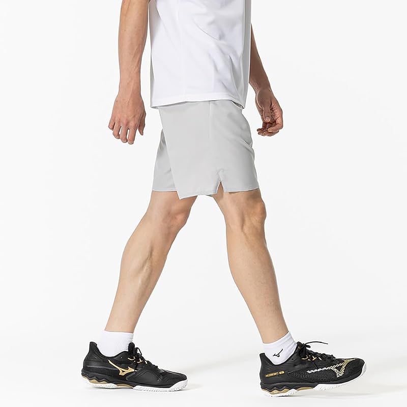 Tennis/Badminton Game Shorts, Half Shorts, Japan Badminton Association Approved, Unisex, 62JBB023, Adult, Vapor Silver, Size L