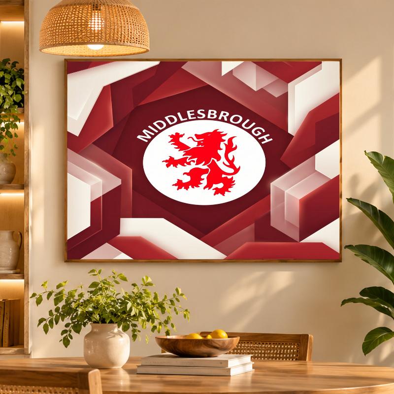 5D Diamond Painting Middlesbrough FC DIY Full Drill Diamond Art Kit Home Decoration