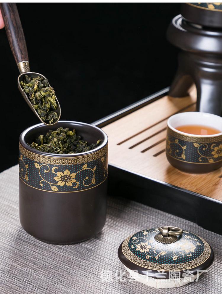 Home Tea Set: Anti-Scald Teapot, Ceramic Gongfu Cups, Stone Mill Semi-Automatic Brewer