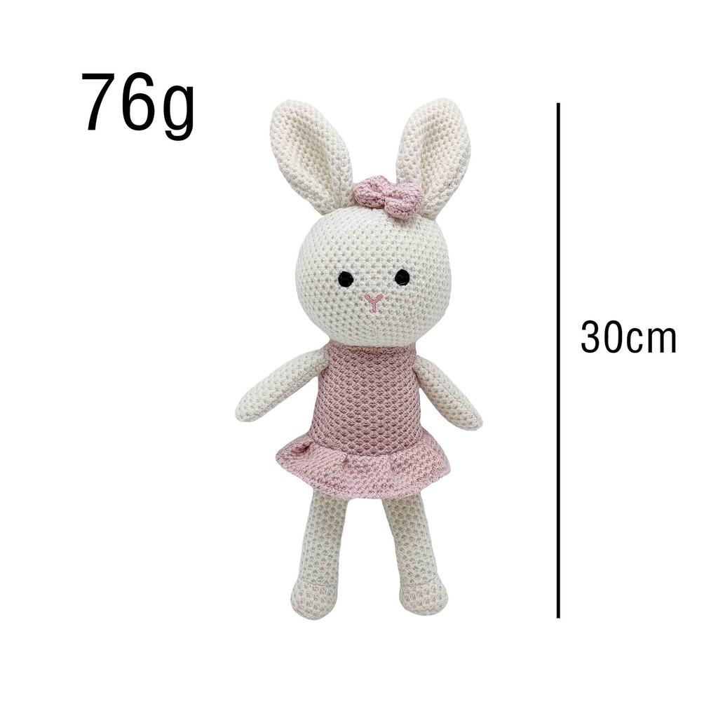 Bunny Knitted Cute Shark Plush Toy Stuffed Animal For Infants And Toddler Play
