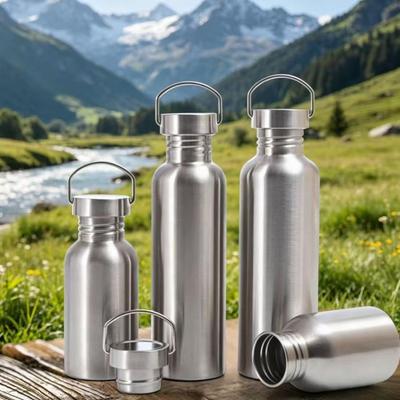 304 Edelstahl Sport-Wasserflasche - Großes Fassungsvermögen, Tragbar, Weithalsdesign für Outdoor-Aktivitäten