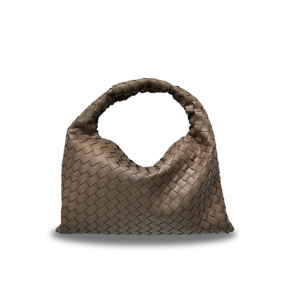 Genuine Leather Hand-Woven Underarm Bag - Stylish, Versatile, High-Quality Cowhide Shoulder Bag for Women