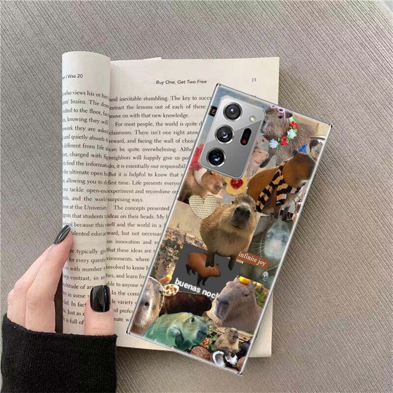 

Funny Capybara Phone Case For Samsung Galaxy S25 Edge S24 S23 FE S22 S26 Ultra S21 S20 S10 Plus Capa Soft Samsung S25 Plus