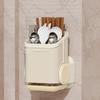 Wall Mounted Rotatable Chopstick Holder Countertop Cutlery Drying Basket Cutlery Rack  Kitchen