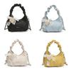 Pu Bag For Women With Wrinkled Design And Chain Strap For Daily Use