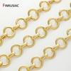 18K Gold Plated Brass Large Round Chain for Jewelry,14.5mm Rolo Cable Chain for DIY Handmade Necklace Bracelet Making Supplies