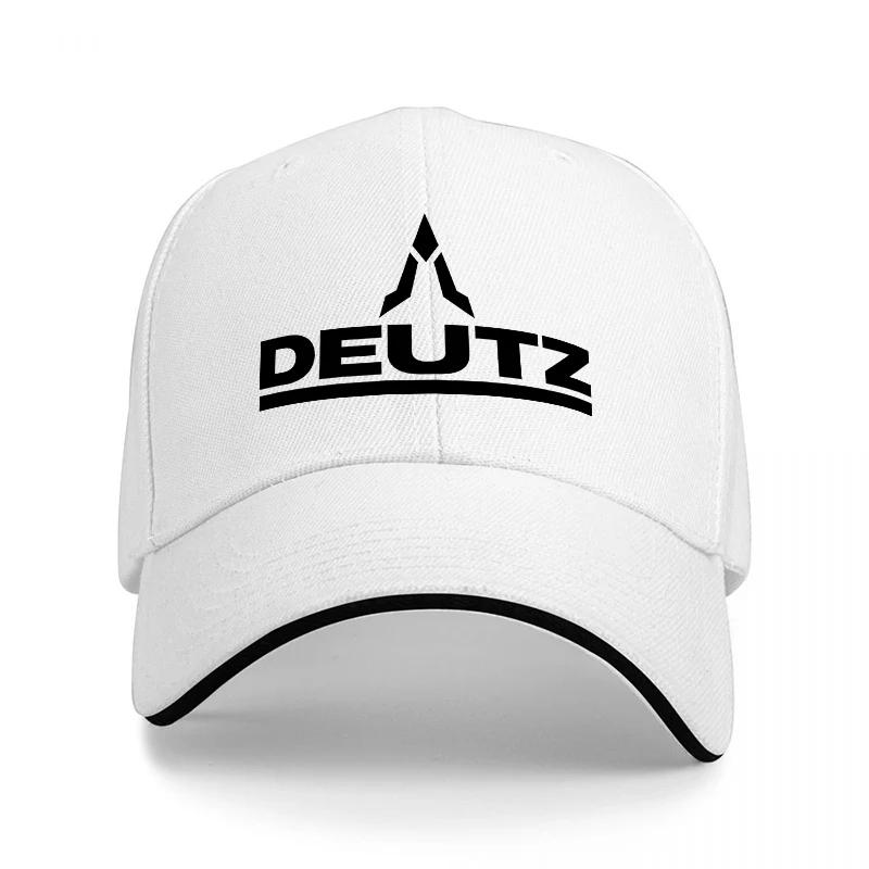 DEUTZ Logo Embroidered Black Baseball Cap Classic Design Adjustable Fit for Outdoor Activities and Daily Wear
