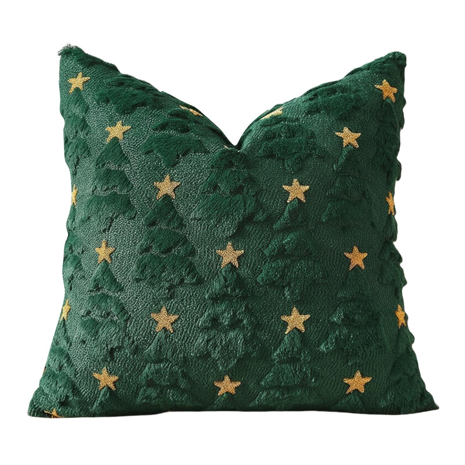 

Наволочки на подушки из искусственного меха с вышивкой «Рождественская елка», пушистые плюшевые декоративные наволочки, плюшевая наволочка для гостиной, спальни, дивана