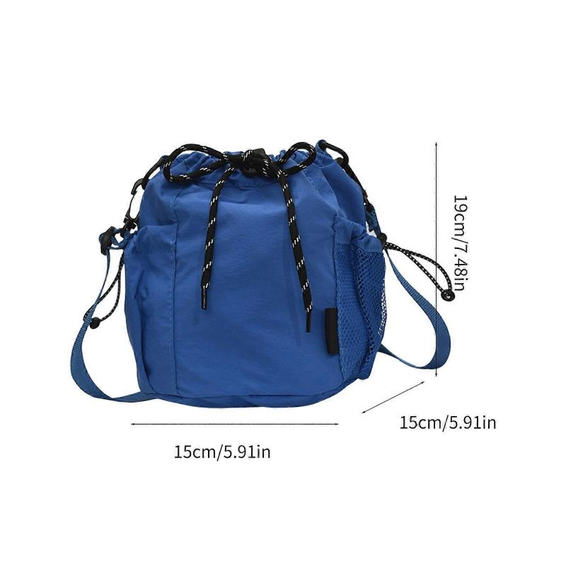 Borsa a Secchiello alla Moda con Tracolla Morbido Tessuto in Nylon Borse a Tracolla Multiuso Borsa Capiente Trendy Accessorio Estate 2025 Giallo