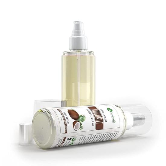 Naturalis Essence Of Nature Cold Pressed Extra Virgin Coconut Carrier Oil For Skin Lightening, Stretch Marks, Acne Scars, 200 Ml (Coconut)