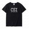 CSI Can't Stand Idiots Funny Sarcastic Graphic Tee Tops Men Summer Daily Life Crewneck Short Sleeve Letters Slogan Printed Shirt