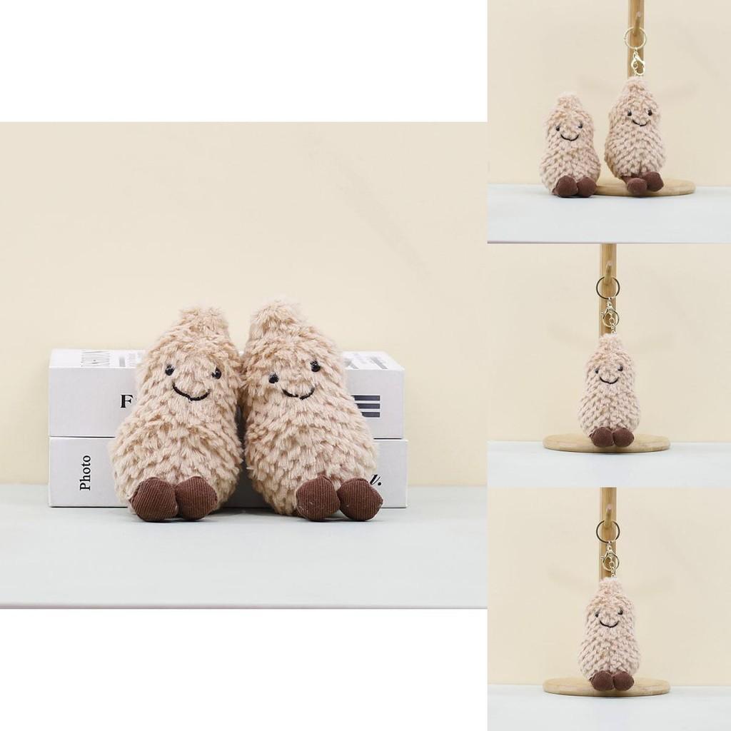 Soft Charismatic Plush Peanut Keychain Accessory With Appealing Color And Design For Everyone