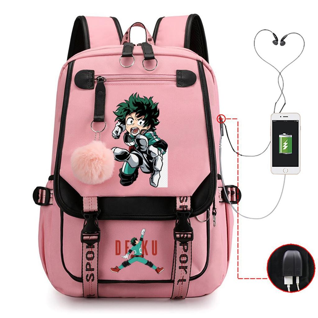 Teen Trend Animation Schoolbag Korean Version Backpack Male New Contrasting Color Simple Middle School Student Backpack