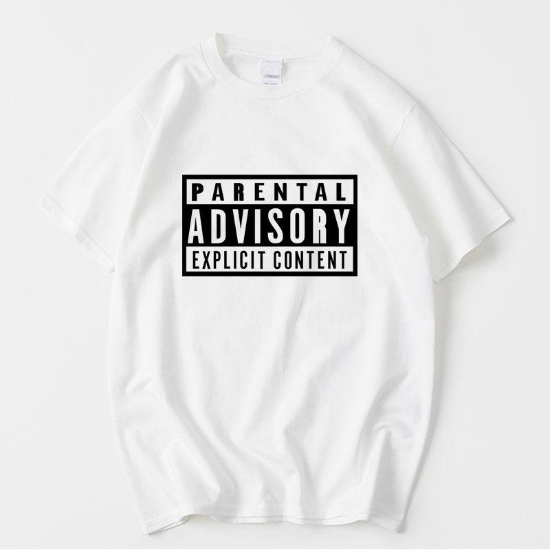 Summer Rock RAP Parental Advisory Label Parental Men's and Women's T-Shirts Printed Men's and Women's Summer Clothing T-Shirts